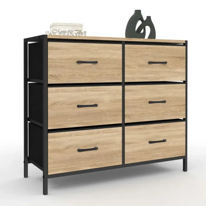 Commode 6 tiroirs en tissu industrielle