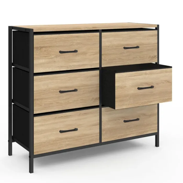 Commode 6 tiroirs en tissu industrielle