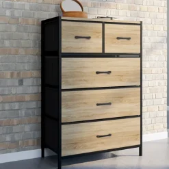 Commode 5 tiroirs en tissu industrielle
