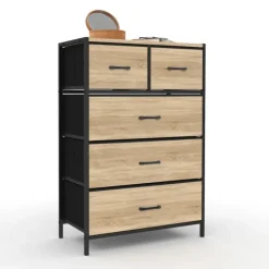 Commode 5 tiroirs en tissu industrielle