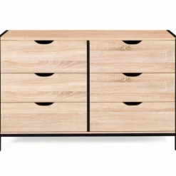 Commode design industriel 6 tiroirs 140 cm