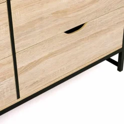 Commode design industriel 6 tiroirs 140 cm