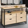 Commode industrielle 4 tiroirs et étagère