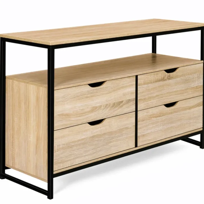 Commode industrielle 4 tiroirs et étagère