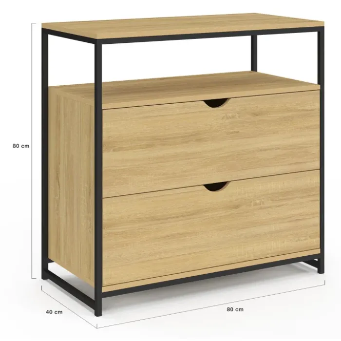 Commode industrielle 2 tiroirs