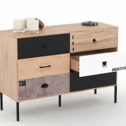 Commode industrielle 6 tiroirs dépareillés
