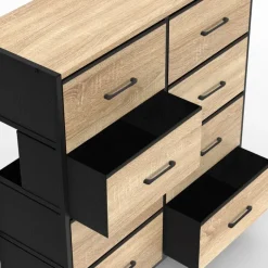 Commode industrielle avec 8 tiroirs en tissu