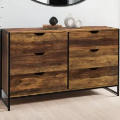 Commode XXL design industriel avec 6 tiroirs