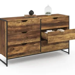Commode XXL design industriel avec 6 tiroirs