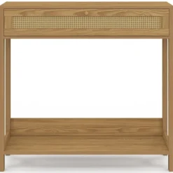 Console 1 tiroir effet naturel cannage