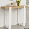 Console d'entrée bois et blanc style industriel