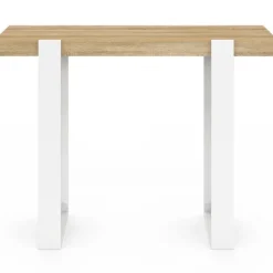 Console d'entrée bois et blanc style industriel