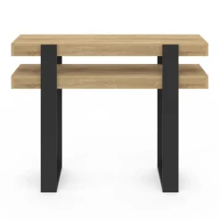 Console double bois et noir