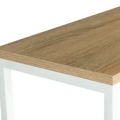 Console industrielle bois et métal blanc