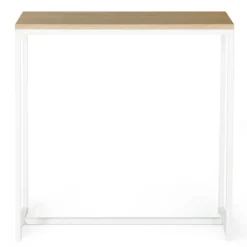 Console industrielle bois et métal blanc