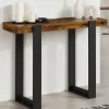 Console noire et bois effet vieilli