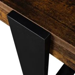 Console noire et bois effet vieilli