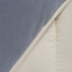 Couette polaire biface 200x200 cm gris et crème 400 gr