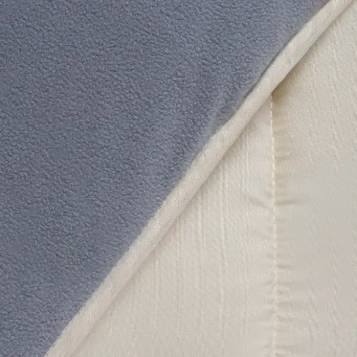 Couette polaire biface 200x200 cm gris et crème 400 gr