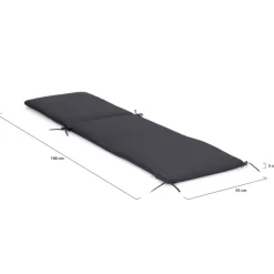 Coussins transat gris 190 cm