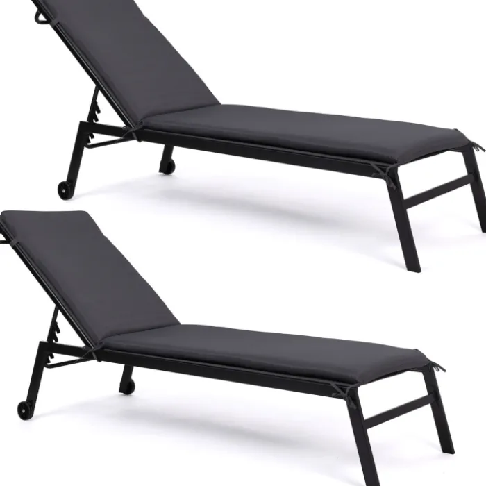 Coussins transat gris 190 cm