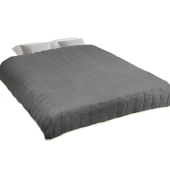 Couverture lestée 7kg 150x200 cm gris et crème