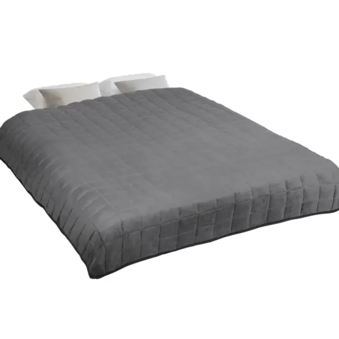 Couverture lestée 7kg 150x200 cm gris clair et gris foncé