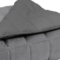 Couverture lestée 150x200 cm bicolore gris clair et gris 9 kg