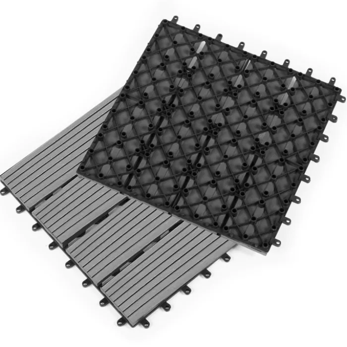 Dalles composite clipsables 30x30 CM en bois gris