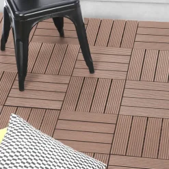 Dalles composite clipsables 30x30 cm pour terrasse