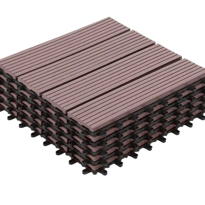 Dalles composite clipsables 30x30 cm pour terrasse