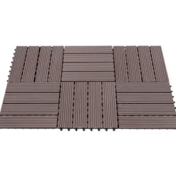 Dalles composite clipsables 30x30 cm pour terrasse