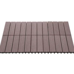 Dalles composite clipsables 30x30 cm pour terrasse