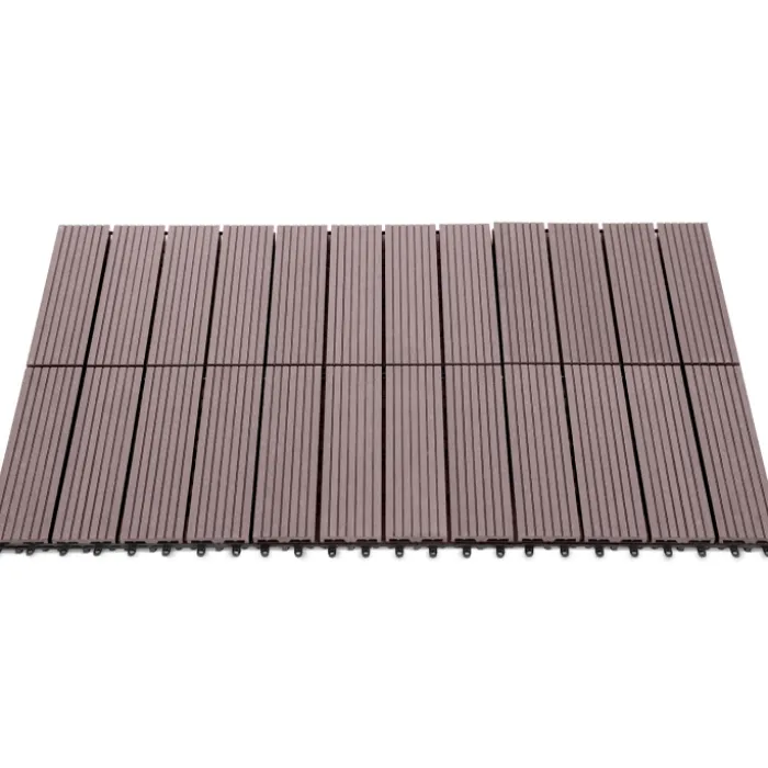 Dalles composite clipsables 30x30 cm pour terrasse