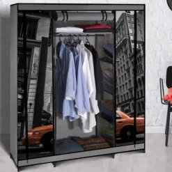 Dressing armoire en tissu imprimé New York