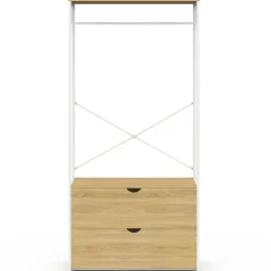 Dressing bois et métal blanc