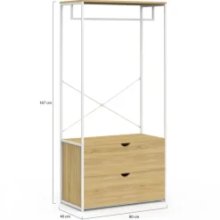 Dressing bois et métal blanc