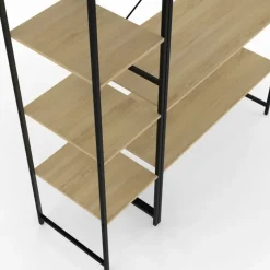 Dressing d'angle double penderie design industriel 123 cm