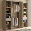 Dressing double extensible en bois 120/180 x 180 cm