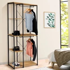 Dressing industriel double penderie 90 cm