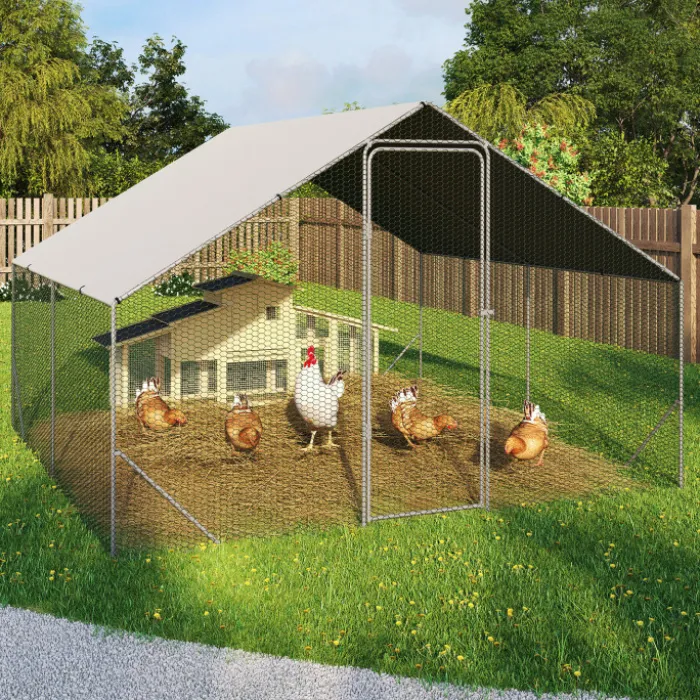 Enclos à poules 9m2 parc grillagé 3x3m