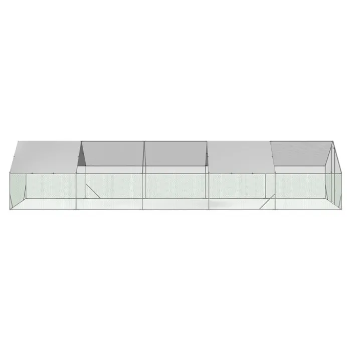 Enclos poulailler 30 m² parc grillagé en acier galvanisé