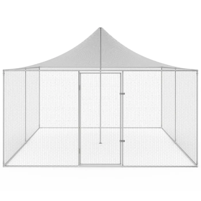 Enclos poulailler 3 x 4 m de 12 m2 en acier galvanisé