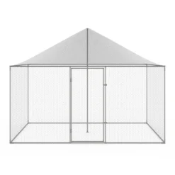 Enclos poulailler en acier galvanisé 6 m² 3x2 m volière extérieure