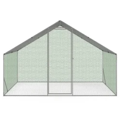 Enclos poules 6 m2 parc grillagé 3x2m acier galvanisé