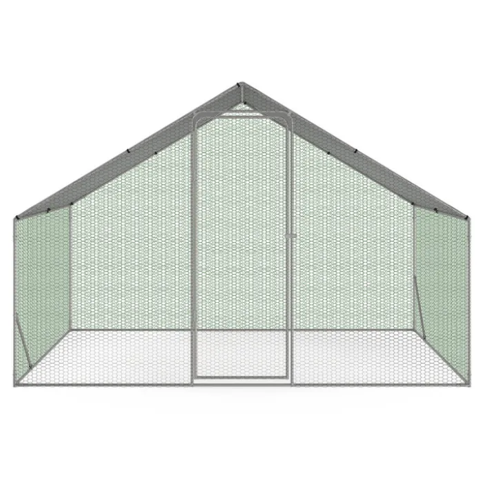 Enclos poules 6 m2 parc grillagé 3x2m acier galvanisé