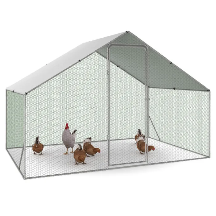 Enclos poules 6 m2 parc grillagé 3x2m acier galvanisé