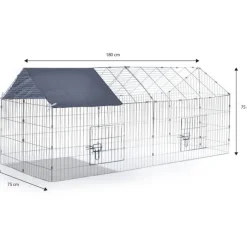 Enclos pour lapin extérieur grillagé 1,35 m2