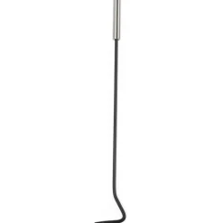 Ensemble d'accessoires de cheminée noir inox avec support