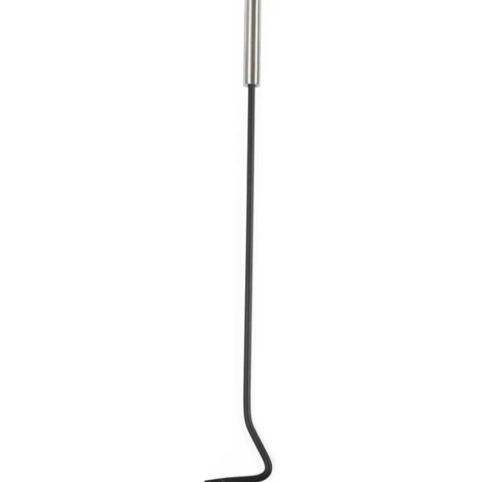 Ensemble d'accessoires de cheminée noir inox avec support